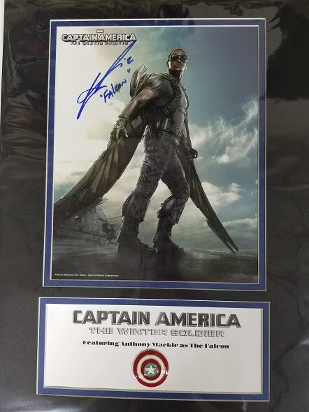 マーベル アンソニーマッキー 直筆サイン ファルコン Marvel - The Falcon - Anthony Mackie - Signed 12x16 Matted Photo w